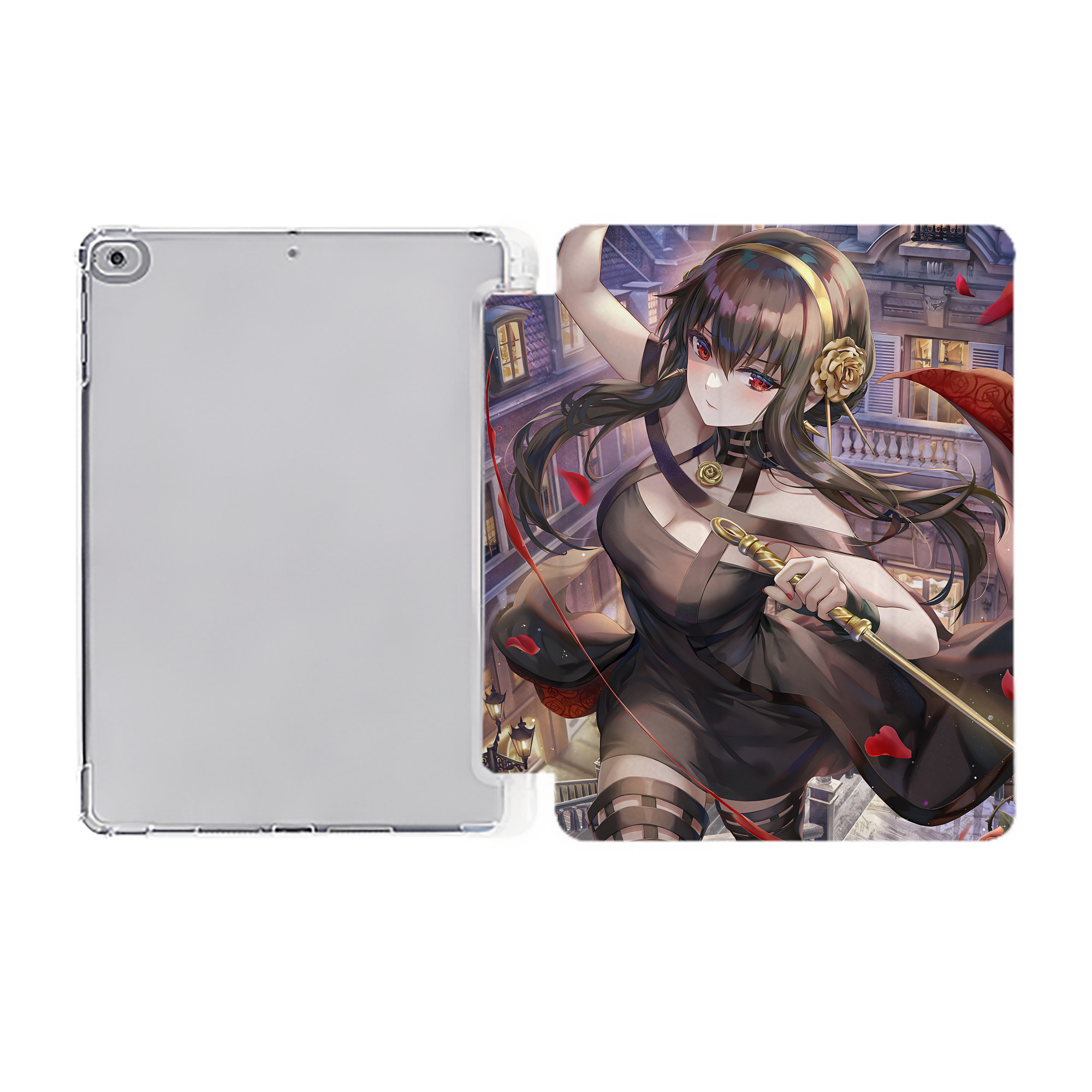 （画像用） SPY×FAMILY间谍家家酒 IPad ケース ペン収納付き 三つ折りスタンド PUレザー×シリコン 対応機種9.5/10.5/10.9インチ